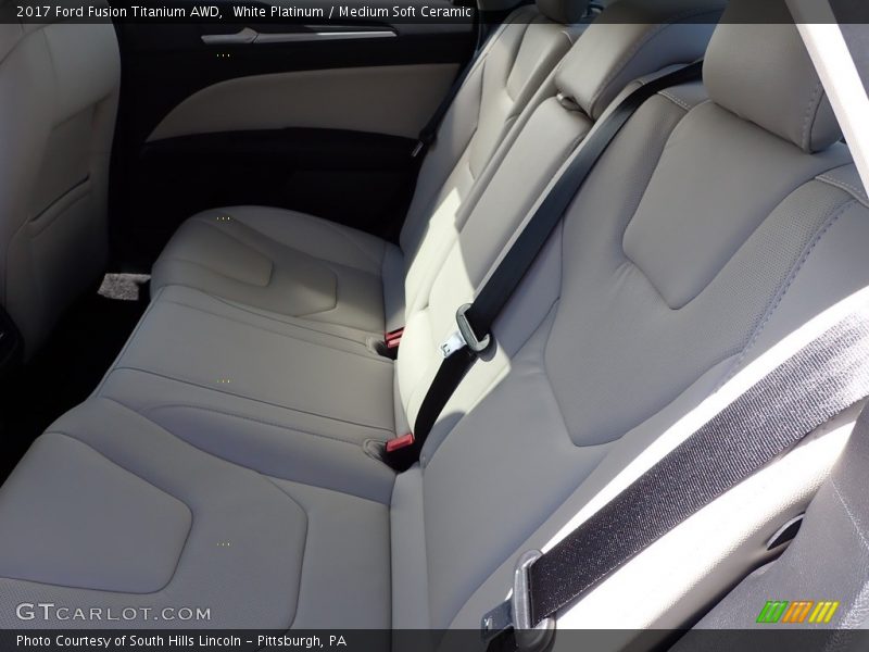 White Platinum / Medium Soft Ceramic 2017 Ford Fusion Titanium AWD