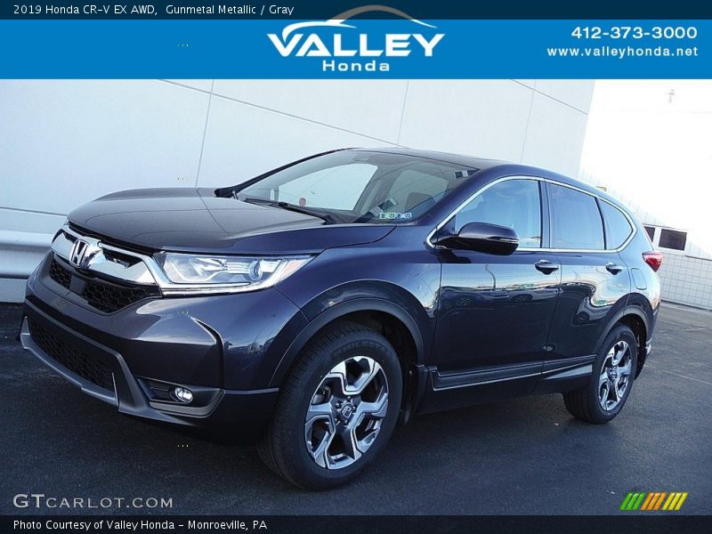 Gunmetal Metallic / Gray 2019 Honda CR-V EX AWD