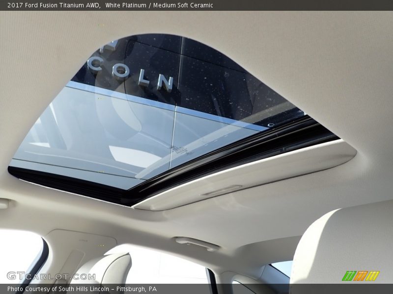 White Platinum / Medium Soft Ceramic 2017 Ford Fusion Titanium AWD
