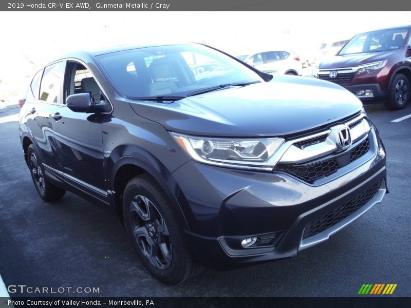 Gunmetal Metallic / Gray 2019 Honda CR-V EX AWD