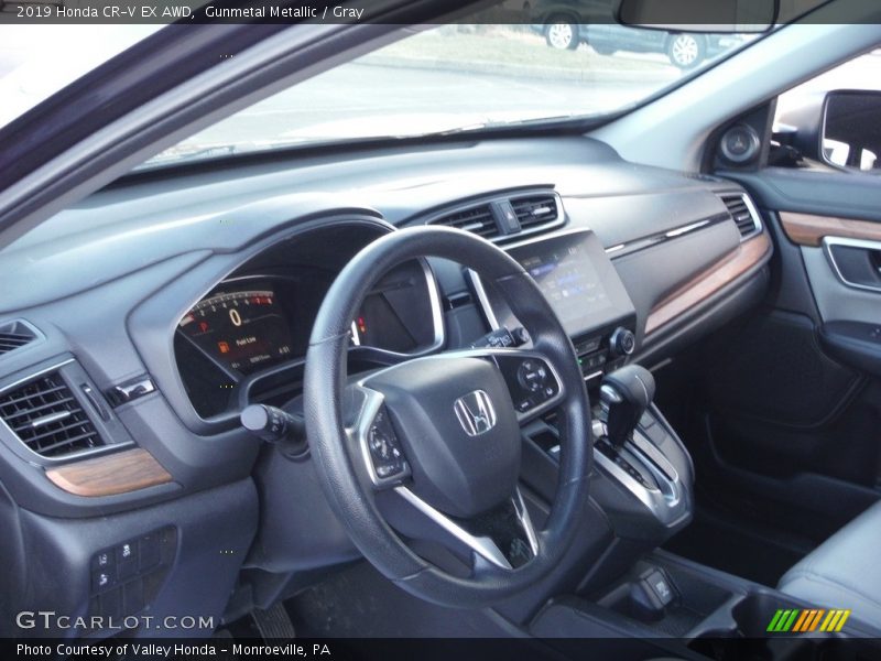 Gunmetal Metallic / Gray 2019 Honda CR-V EX AWD