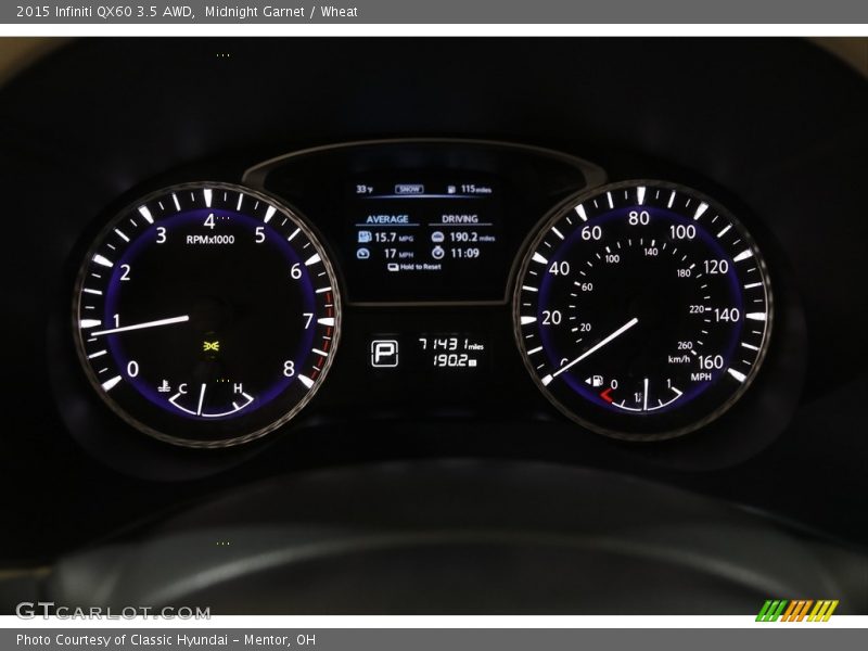 Midnight Garnet / Wheat 2015 Infiniti QX60 3.5 AWD