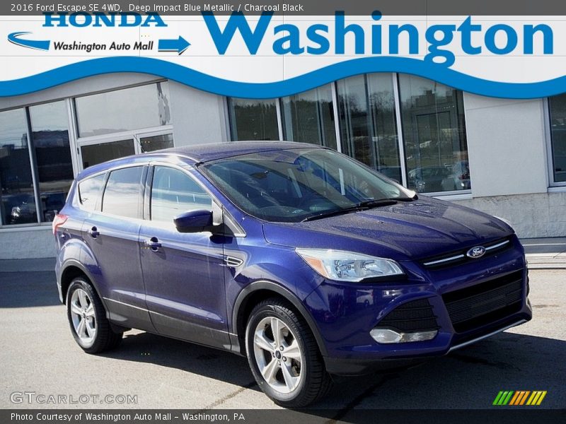 Deep Impact Blue Metallic / Charcoal Black 2016 Ford Escape SE 4WD