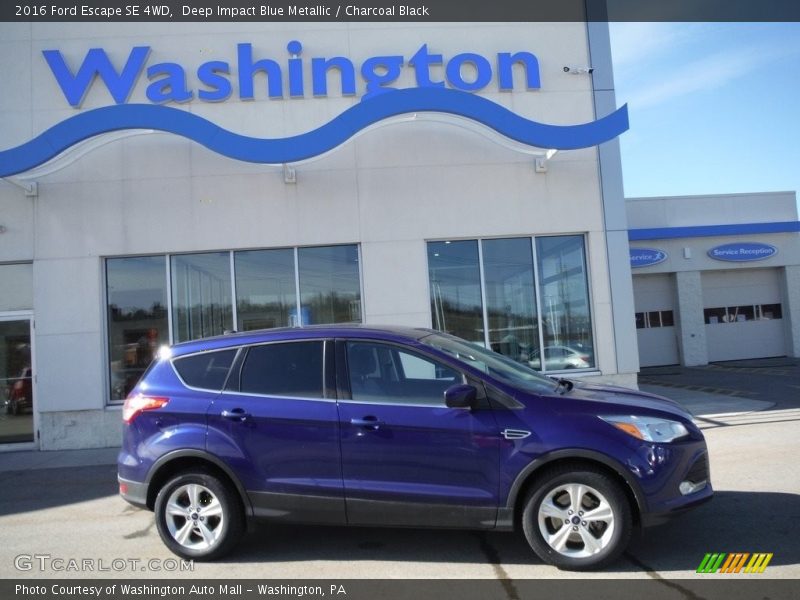 Deep Impact Blue Metallic / Charcoal Black 2016 Ford Escape SE 4WD