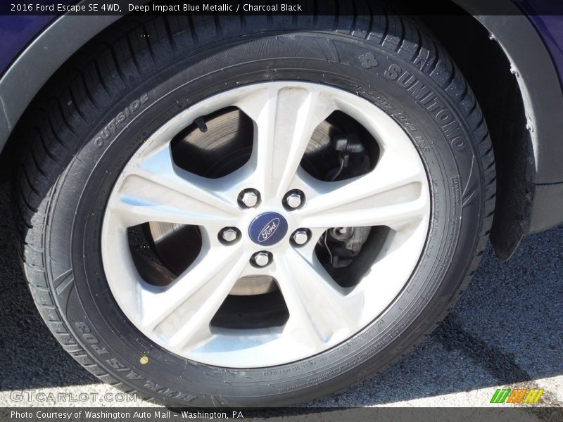 Deep Impact Blue Metallic / Charcoal Black 2016 Ford Escape SE 4WD