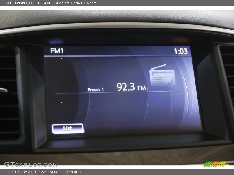 Midnight Garnet / Wheat 2015 Infiniti QX60 3.5 AWD