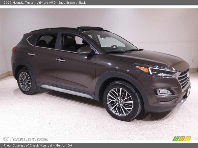 Sage Brown / Black 2020 Hyundai Tucson Ultimate AWD