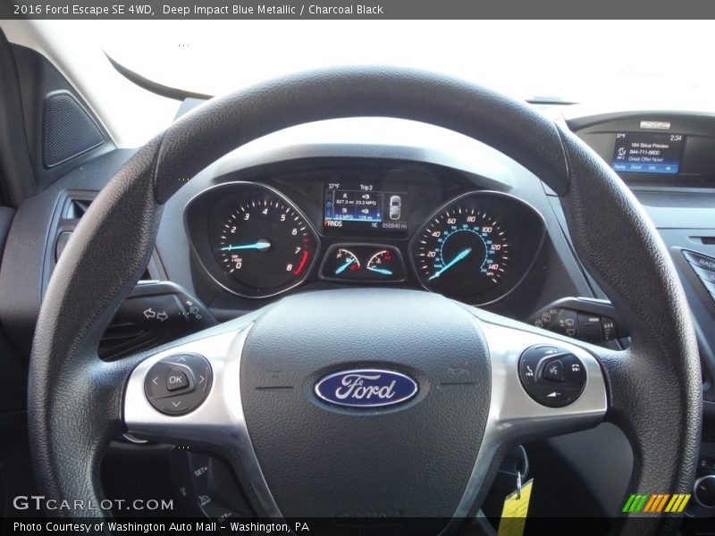 Deep Impact Blue Metallic / Charcoal Black 2016 Ford Escape SE 4WD