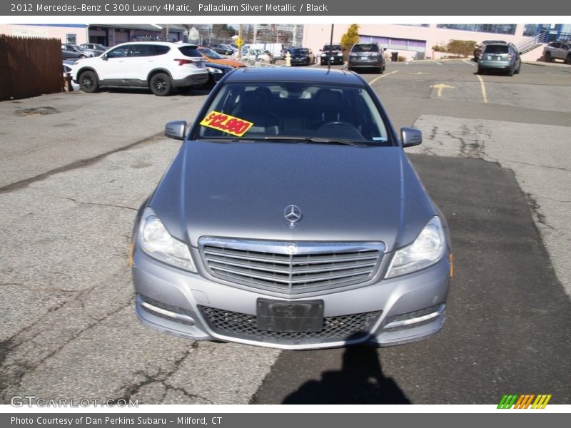 Palladium Silver Metallic / Black 2012 Mercedes-Benz C 300 Luxury 4Matic