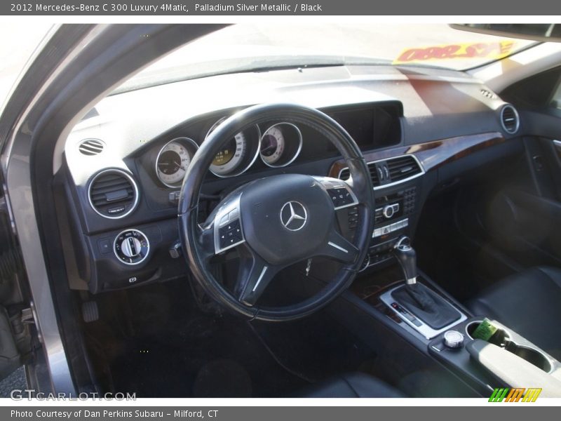 Palladium Silver Metallic / Black 2012 Mercedes-Benz C 300 Luxury 4Matic