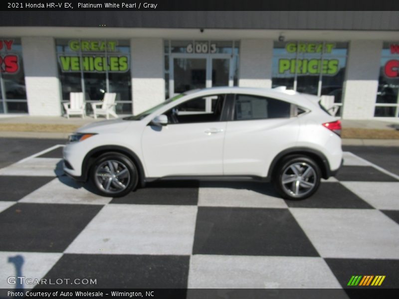 Platinum White Pearl / Gray 2021 Honda HR-V EX