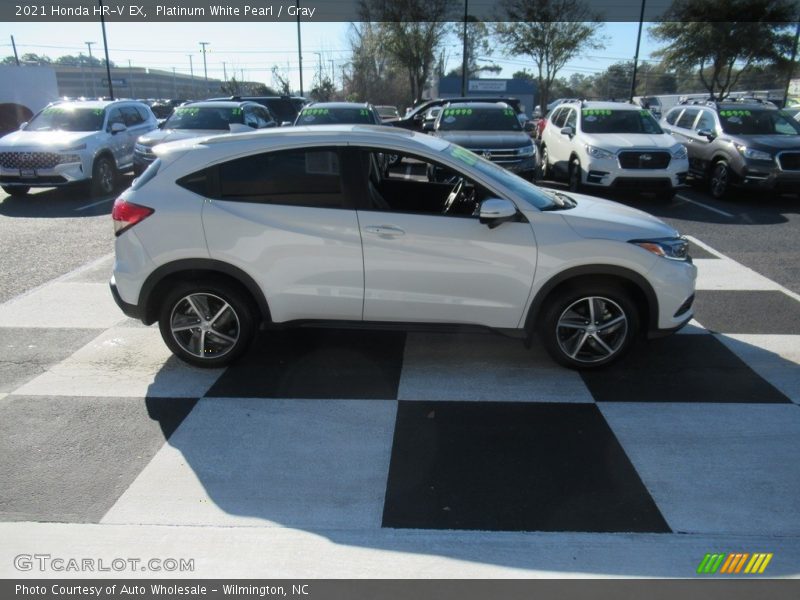 Platinum White Pearl / Gray 2021 Honda HR-V EX