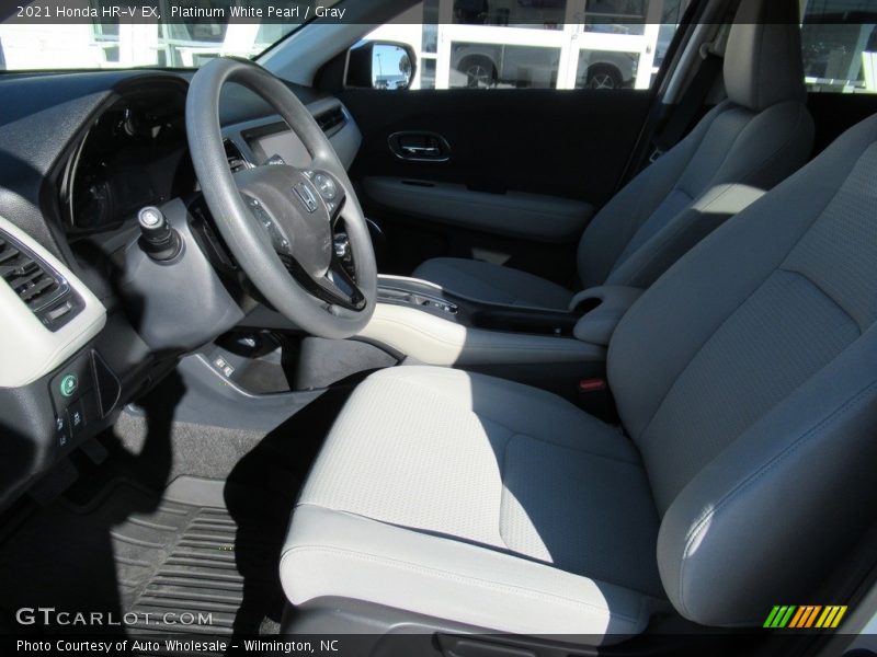 Platinum White Pearl / Gray 2021 Honda HR-V EX
