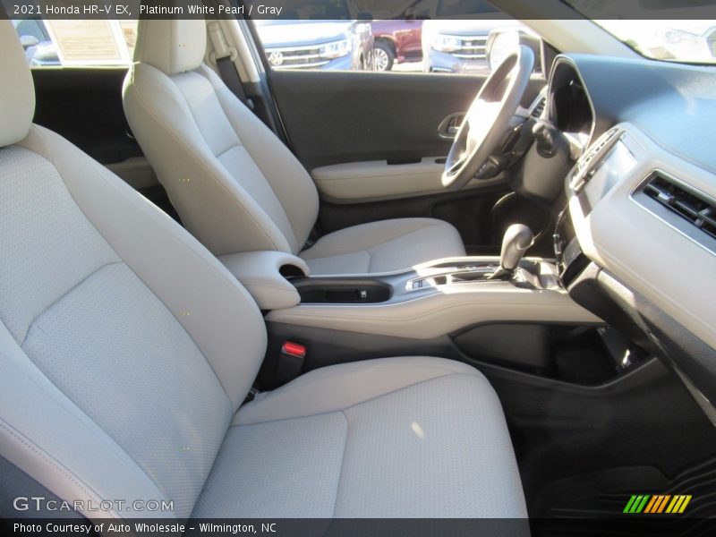 Platinum White Pearl / Gray 2021 Honda HR-V EX