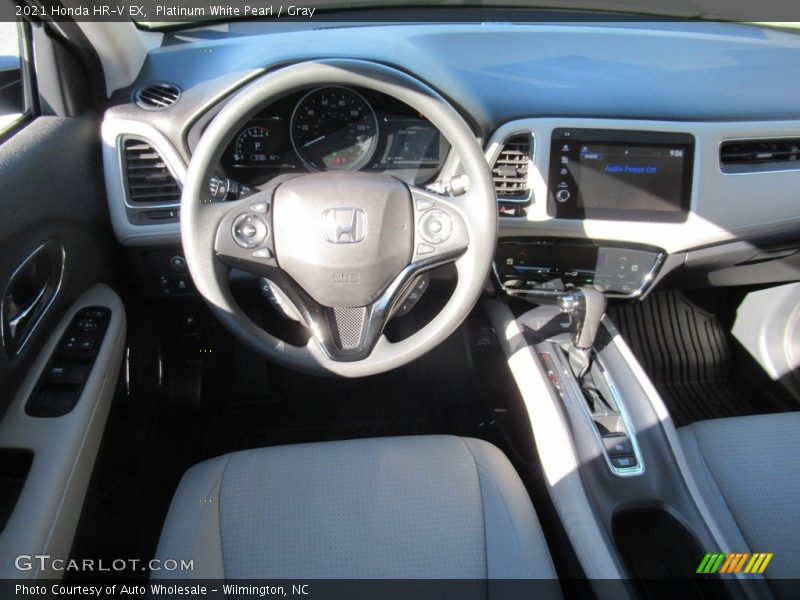 Platinum White Pearl / Gray 2021 Honda HR-V EX