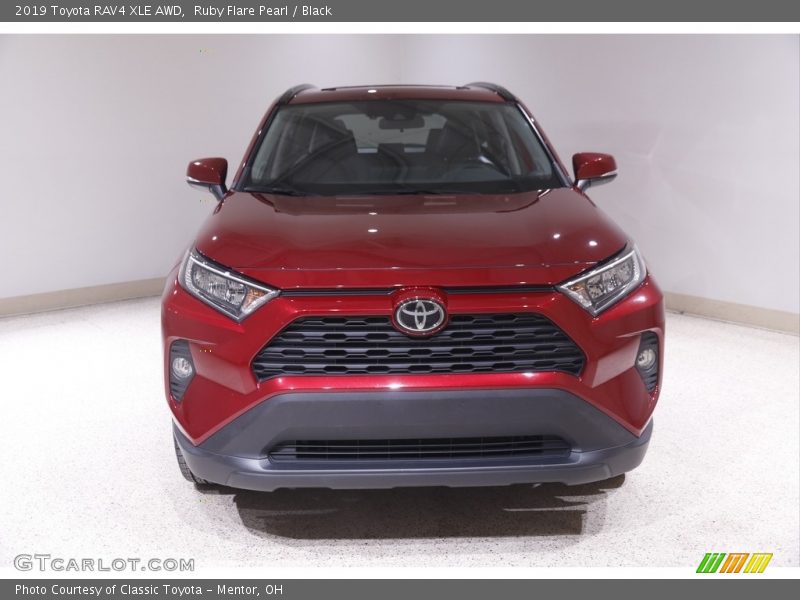 Ruby Flare Pearl / Black 2019 Toyota RAV4 XLE AWD
