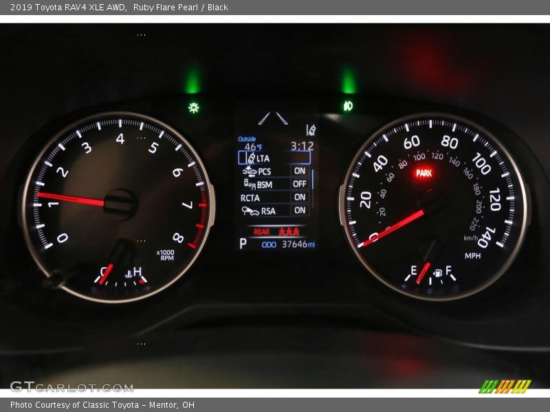 Ruby Flare Pearl / Black 2019 Toyota RAV4 XLE AWD