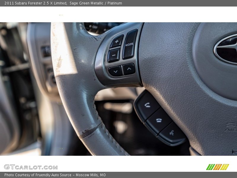 Sage Green Metallic / Platinum 2011 Subaru Forester 2.5 X Limited