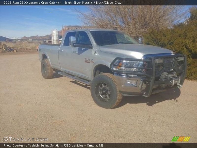Bright Silver Metallic / Black/Diesel Gray 2018 Ram 2500 Laramie Crew Cab 4x4