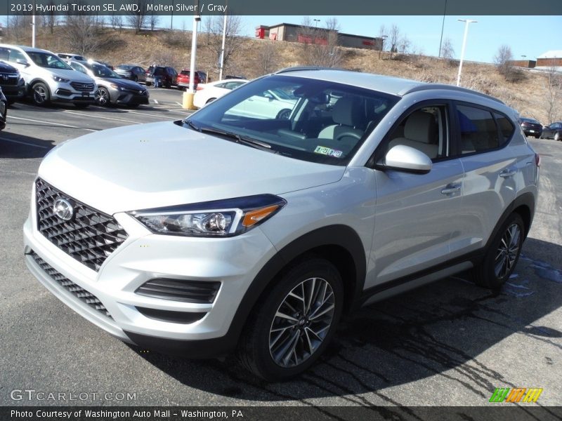 Molten Silver / Gray 2019 Hyundai Tucson SEL AWD