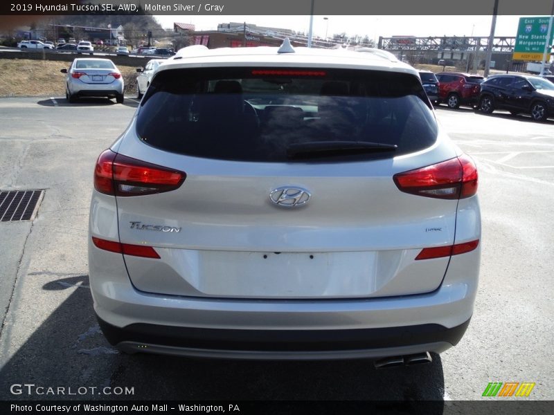 Molten Silver / Gray 2019 Hyundai Tucson SEL AWD