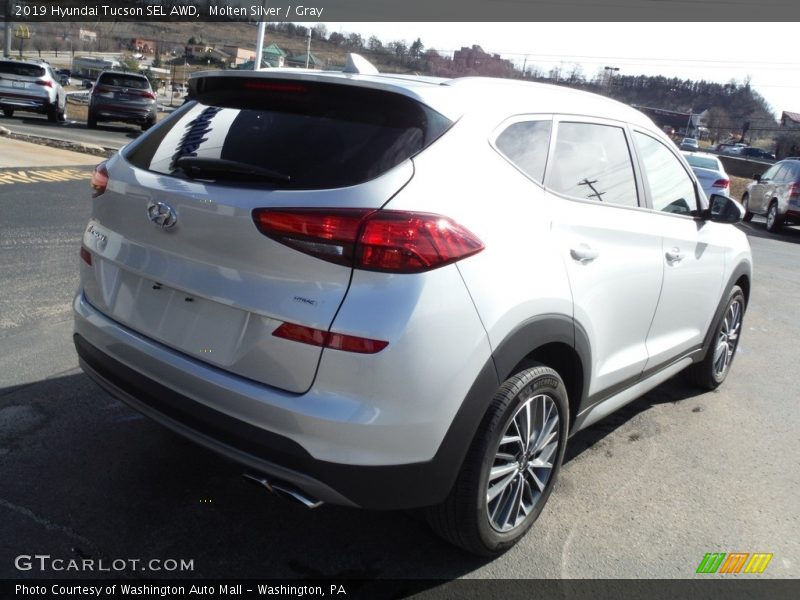 Molten Silver / Gray 2019 Hyundai Tucson SEL AWD