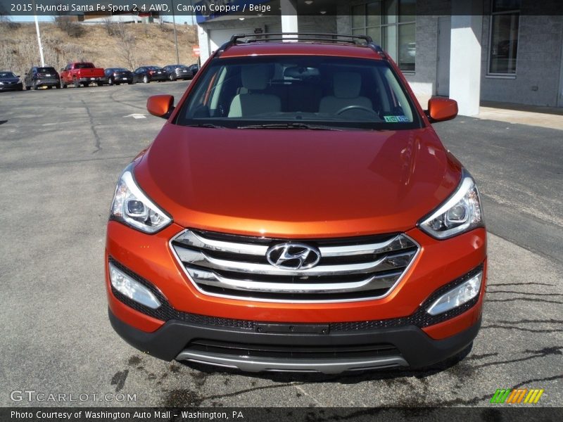 Canyon Copper / Beige 2015 Hyundai Santa Fe Sport 2.4 AWD