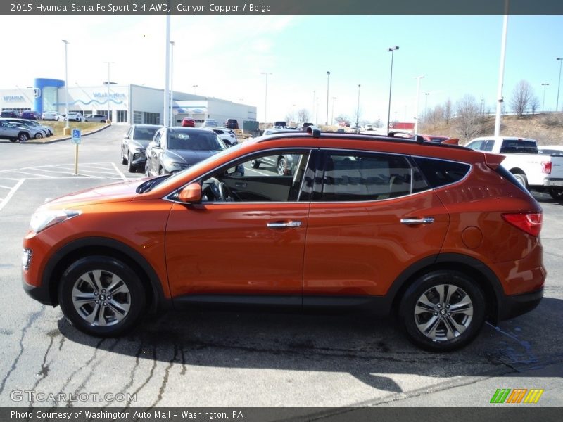 Canyon Copper / Beige 2015 Hyundai Santa Fe Sport 2.4 AWD