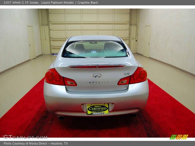 Liquid Platinum Metallic / Graphite Black 2007 Infiniti G 35 Sedan