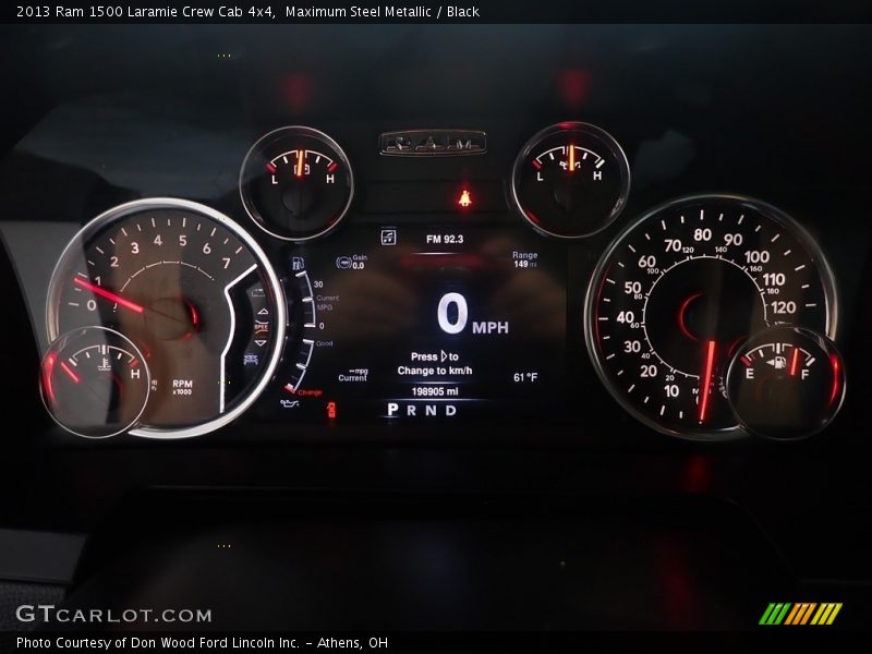 Maximum Steel Metallic / Black 2013 Ram 1500 Laramie Crew Cab 4x4