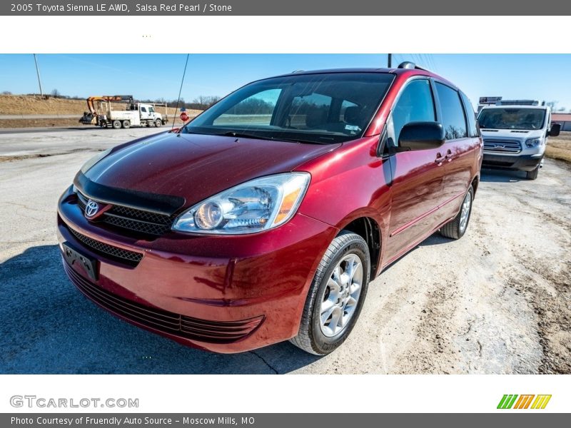 Salsa Red Pearl / Stone 2005 Toyota Sienna LE AWD