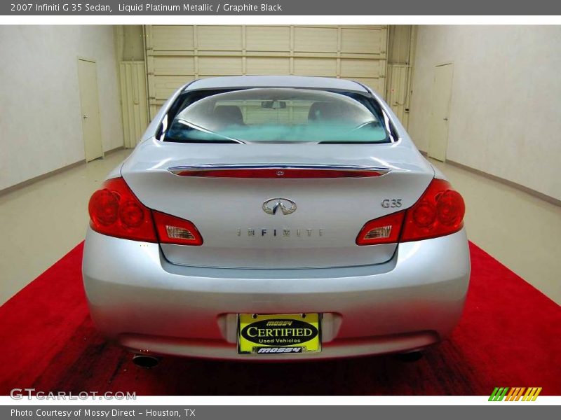 Liquid Platinum Metallic / Graphite Black 2007 Infiniti G 35 Sedan
