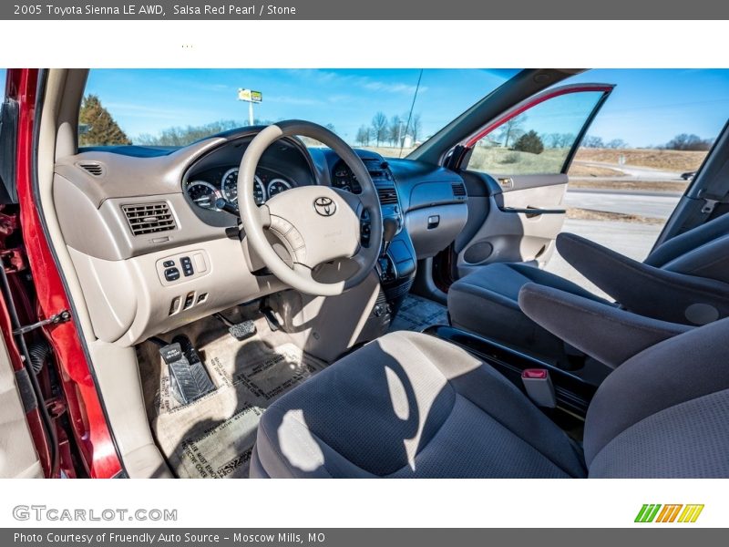 Salsa Red Pearl / Stone 2005 Toyota Sienna LE AWD