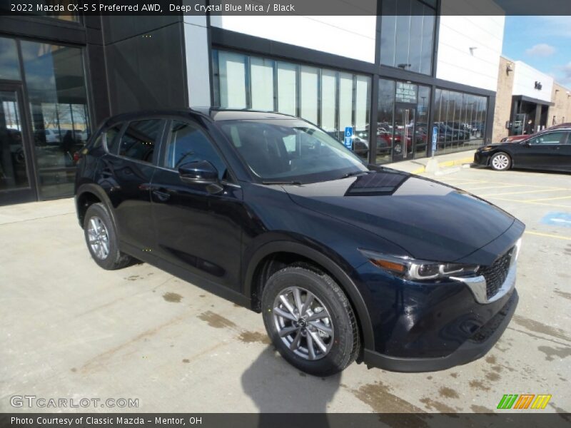 Deep Crystal Blue Mica / Black 2022 Mazda CX-5 S Preferred AWD