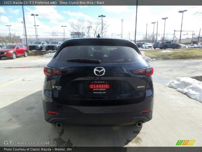 Deep Crystal Blue Mica / Black 2022 Mazda CX-5 S Preferred AWD