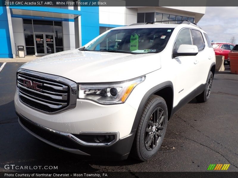 White Frost Tricoat / Jet Black 2018 GMC Acadia SLT AWD