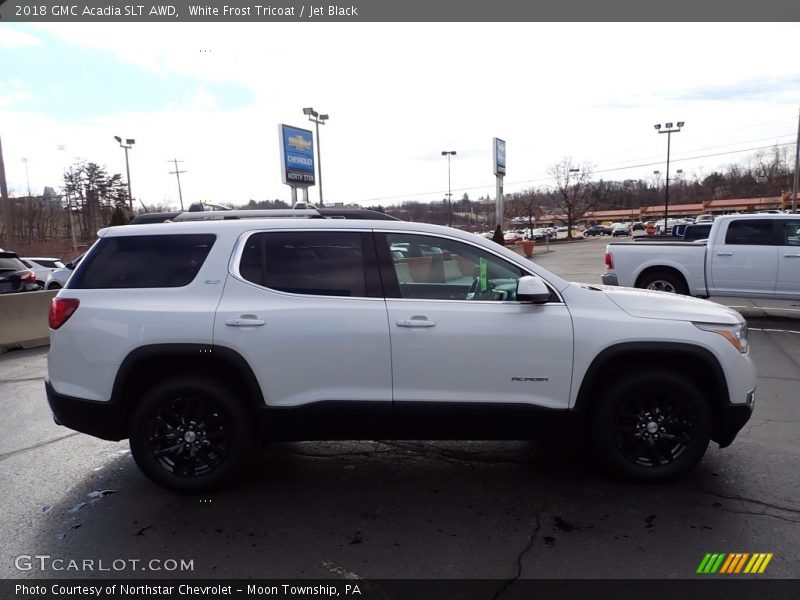 White Frost Tricoat / Jet Black 2018 GMC Acadia SLT AWD