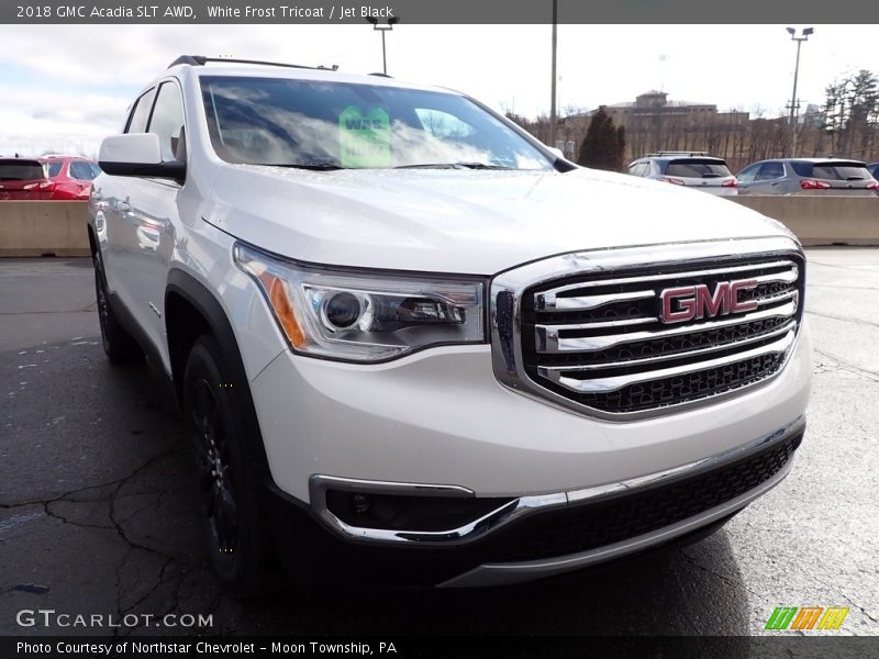 White Frost Tricoat / Jet Black 2018 GMC Acadia SLT AWD