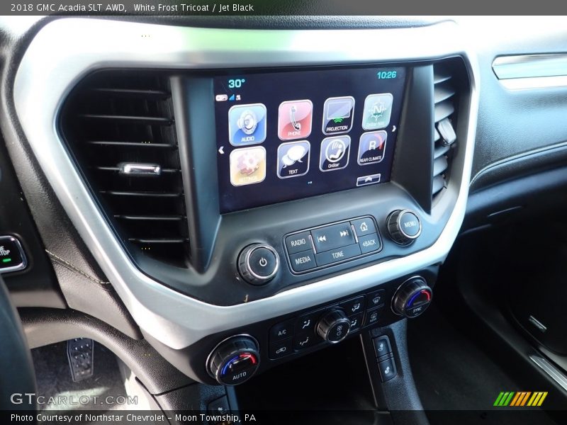 White Frost Tricoat / Jet Black 2018 GMC Acadia SLT AWD