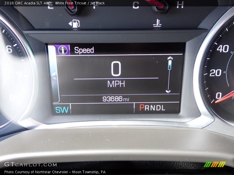 White Frost Tricoat / Jet Black 2018 GMC Acadia SLT AWD