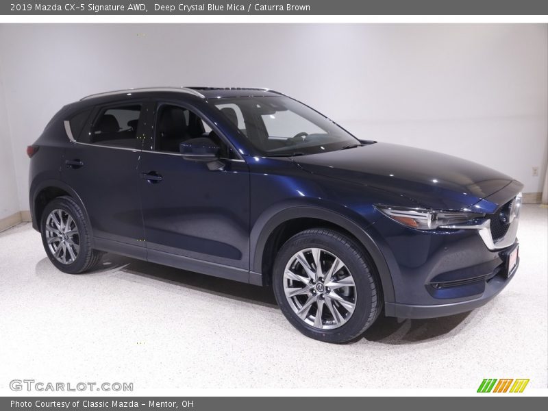 Deep Crystal Blue Mica / Caturra Brown 2019 Mazda CX-5 Signature AWD