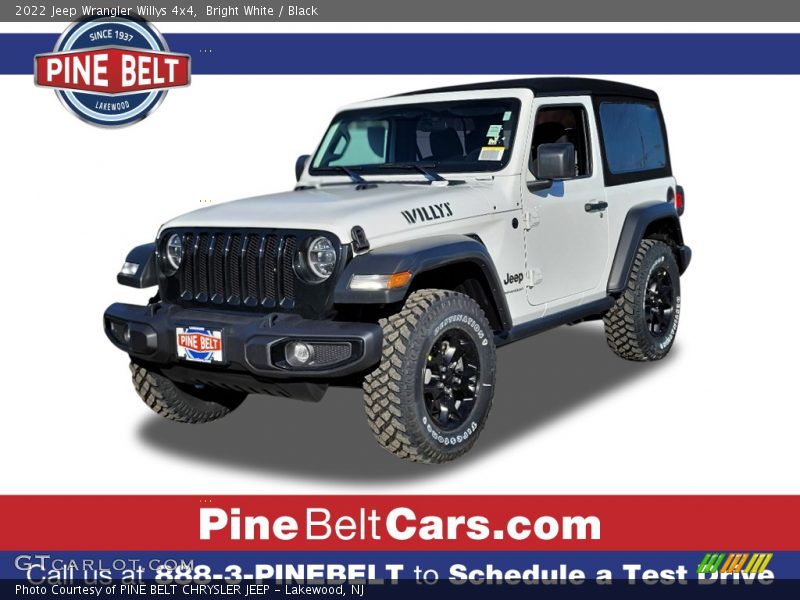Bright White / Black 2022 Jeep Wrangler Willys 4x4