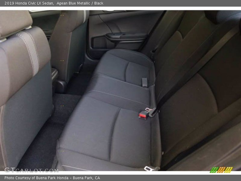 Agean Blue Metallic / Black 2019 Honda Civic LX Sedan