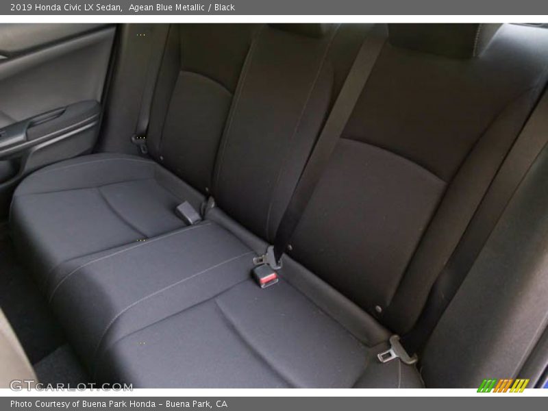 Agean Blue Metallic / Black 2019 Honda Civic LX Sedan