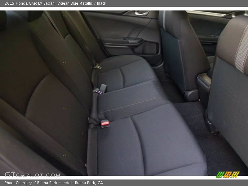 Agean Blue Metallic / Black 2019 Honda Civic LX Sedan