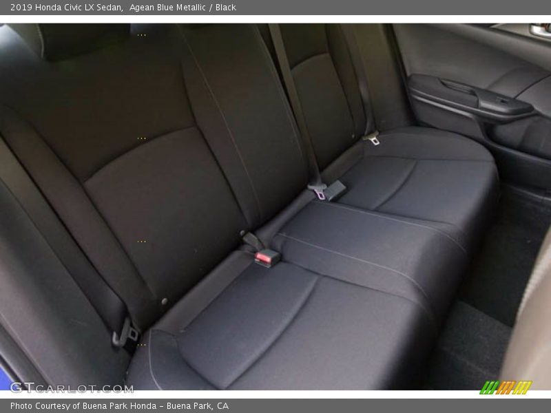 Agean Blue Metallic / Black 2019 Honda Civic LX Sedan