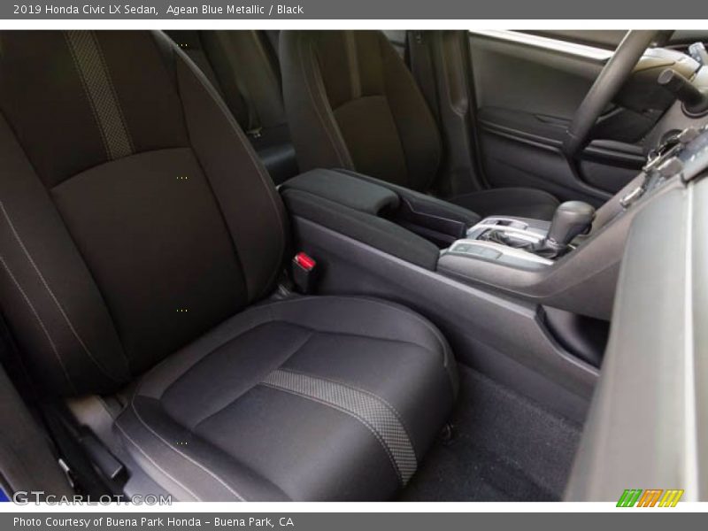 Agean Blue Metallic / Black 2019 Honda Civic LX Sedan