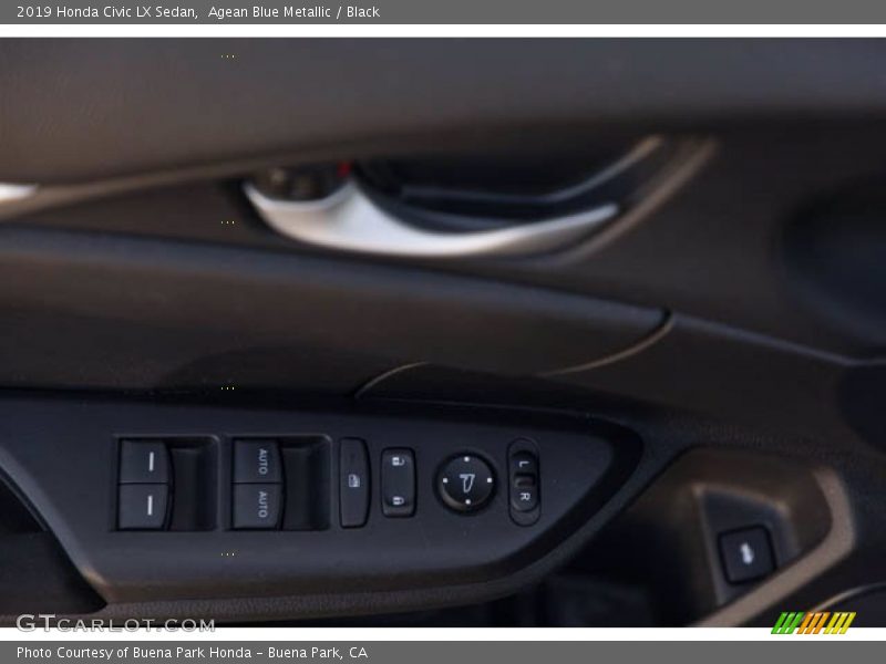 Agean Blue Metallic / Black 2019 Honda Civic LX Sedan