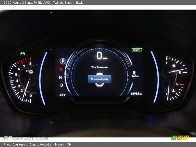Twilight Black / Black 2020 Hyundai Santa Fe SEL AWD