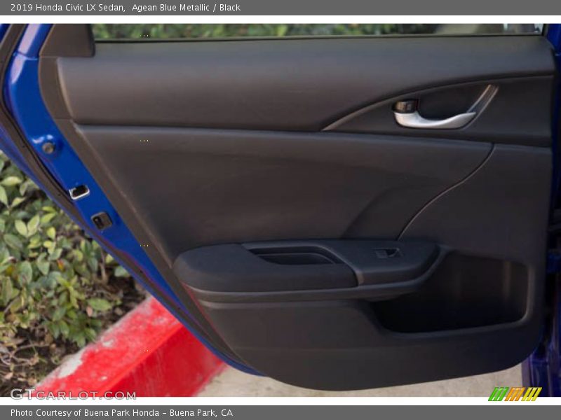 Agean Blue Metallic / Black 2019 Honda Civic LX Sedan